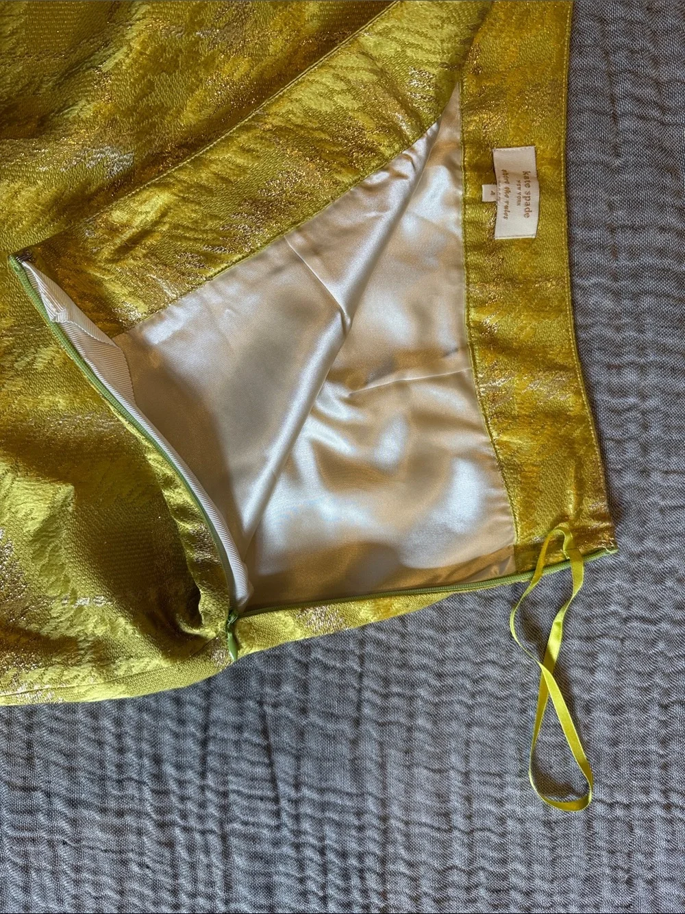 Size 4 Gorgeous Kate Spade Yellow Plaid Mini Skirt